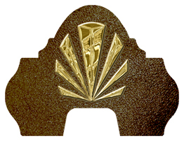 DARAY-L-602-GD-SH-BR Gold Sunburst Shimmer Brown